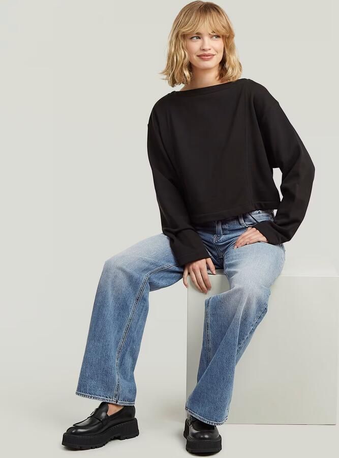 G-Star RAW Adjustable Strings Sweater Zwart Dames - Foto 4