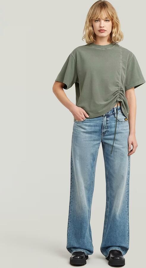 G-Star RAW Adjustable Washed Relaxed T-Shirt Groen Dames - Foto 6