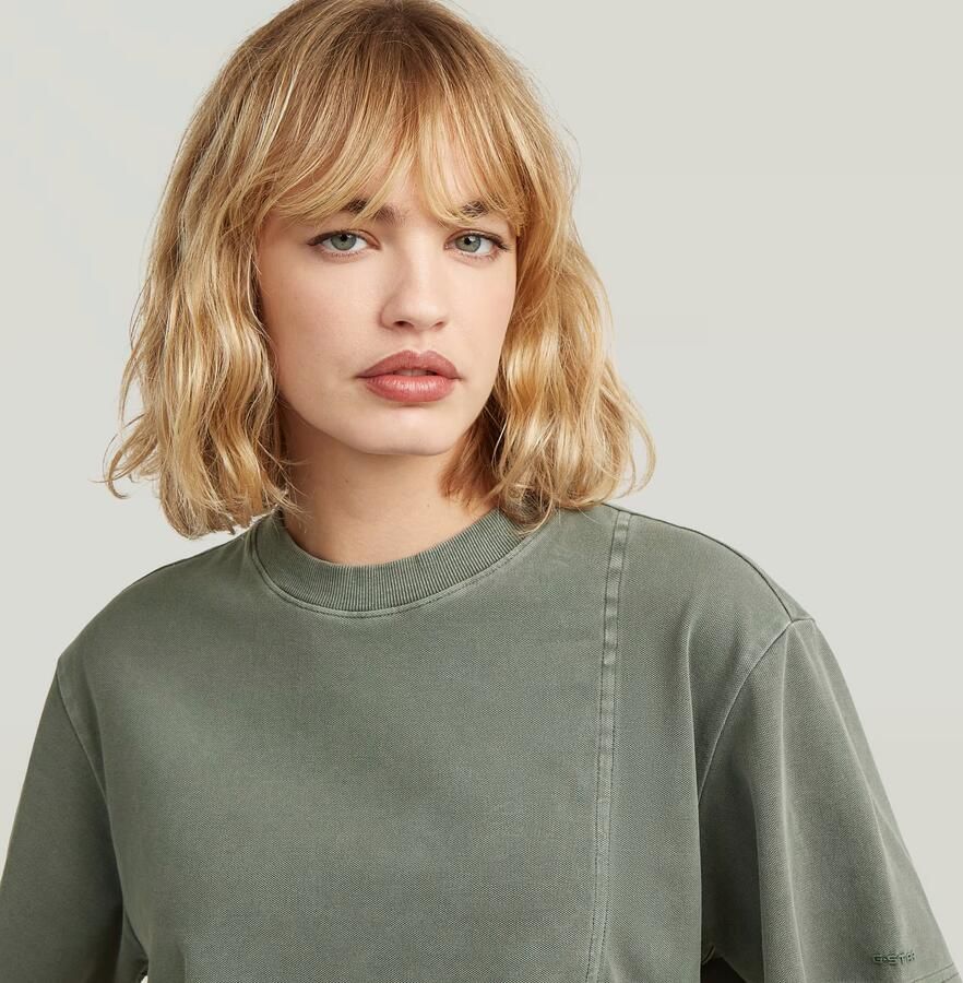 G-Star RAW Adjustable Washed Relaxed T-Shirt Groen Dames - Foto 3