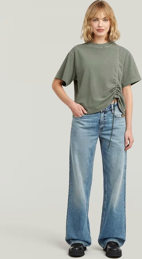 G-Star RAW Adjustable Washed Relaxed T-Shirt Groen Dames - Foto 6