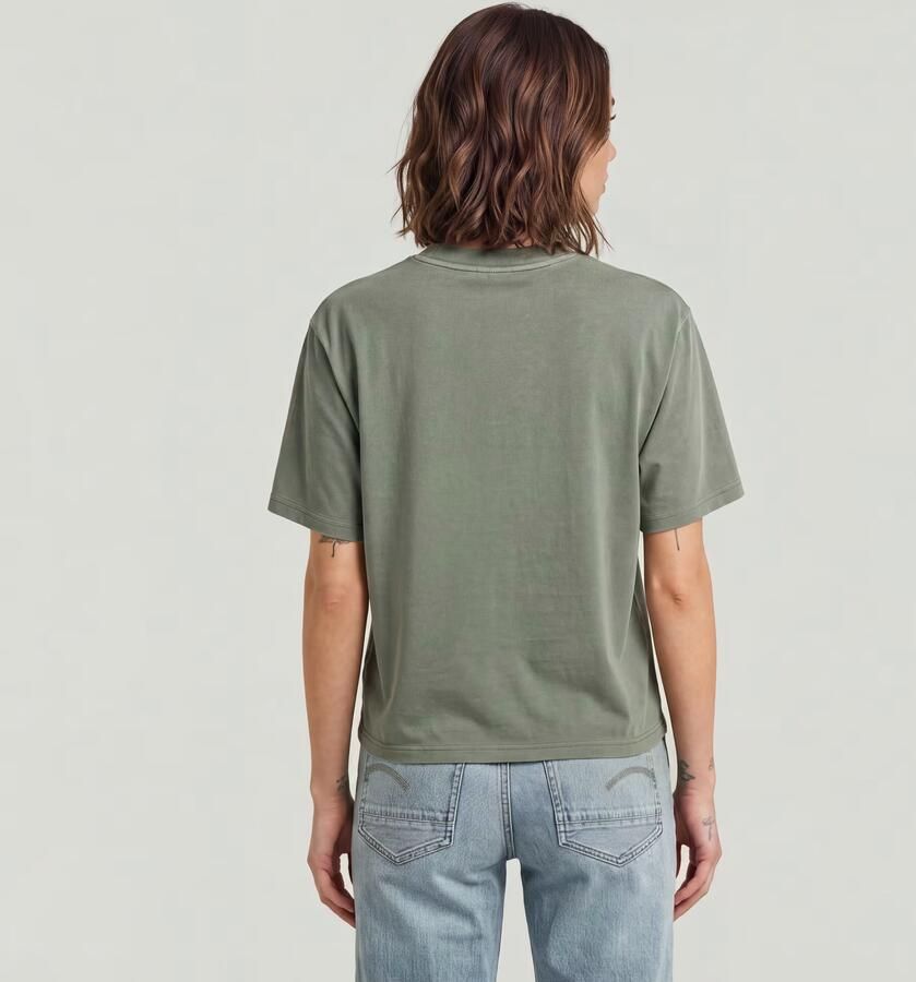 G-Star RAW Adjustable Washed Relaxed T-Shirt Groen Dames - Foto 3