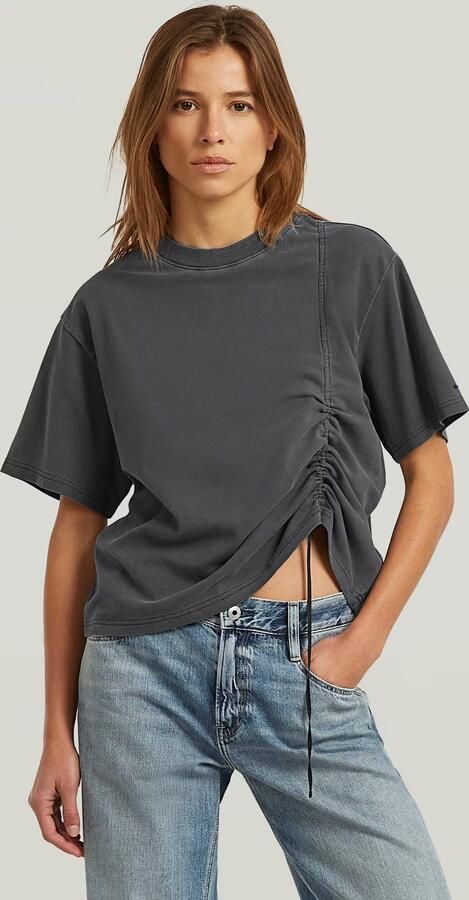 G-Star RAW Adjustable Washed Relaxed T-Shirt Zwart Dames