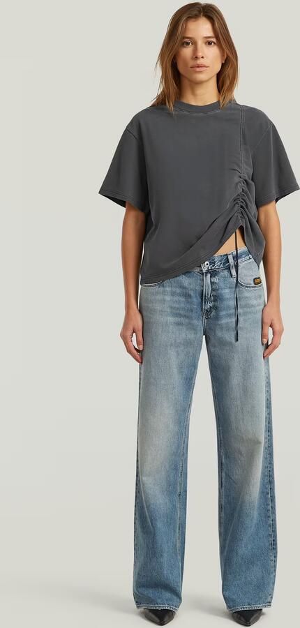 G-Star RAW Adjustable Washed Relaxed T-Shirt Zwart Dames - Foto 6