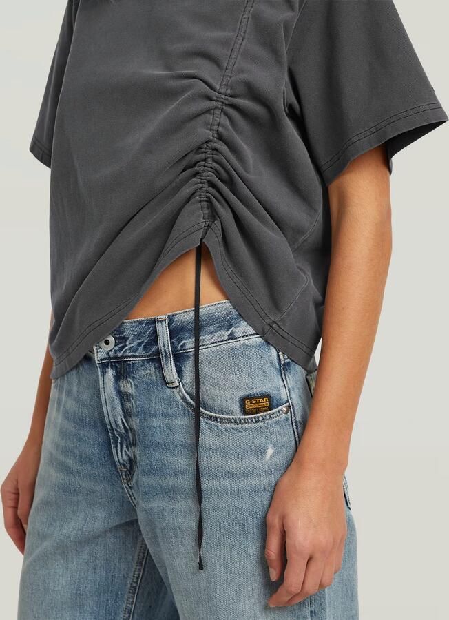 G-Star RAW Adjustable Washed Relaxed T-Shirt Zwart Dames - Foto 4