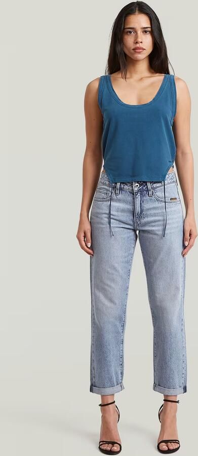 G-Star RAW Adjustable Washed Slim Tank T-Shirt Midden blauw Dames - Foto 7