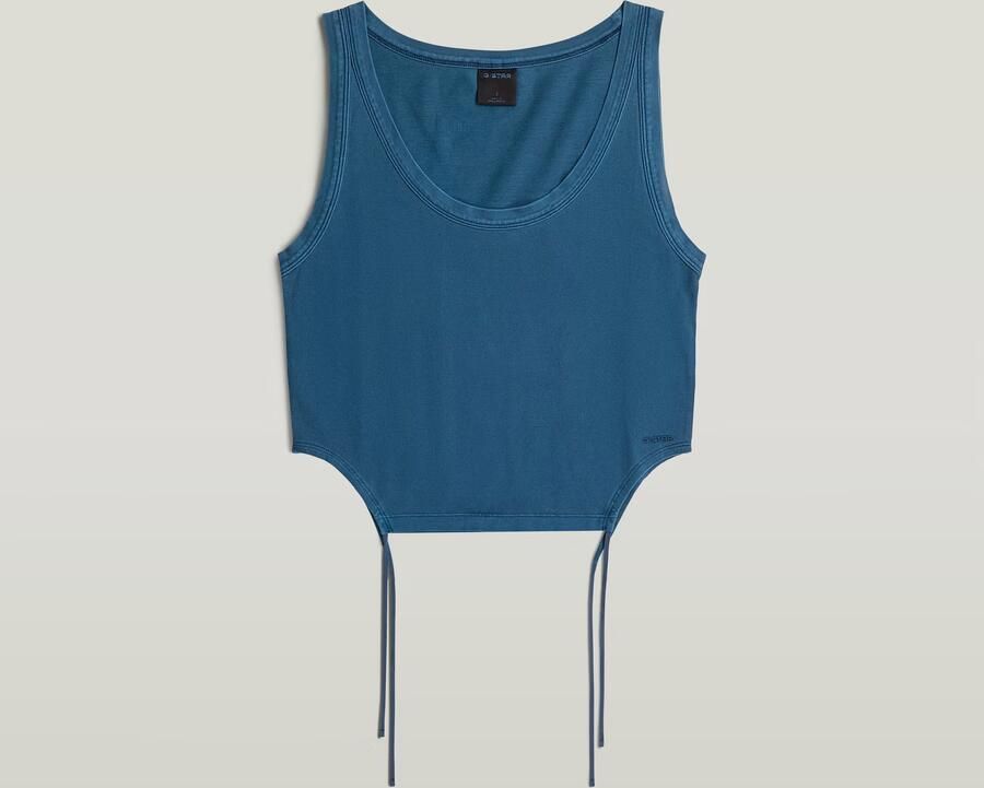 G-Star RAW Adjustable Washed Slim Tank T-Shirt Midden blauw Dames - Foto 3