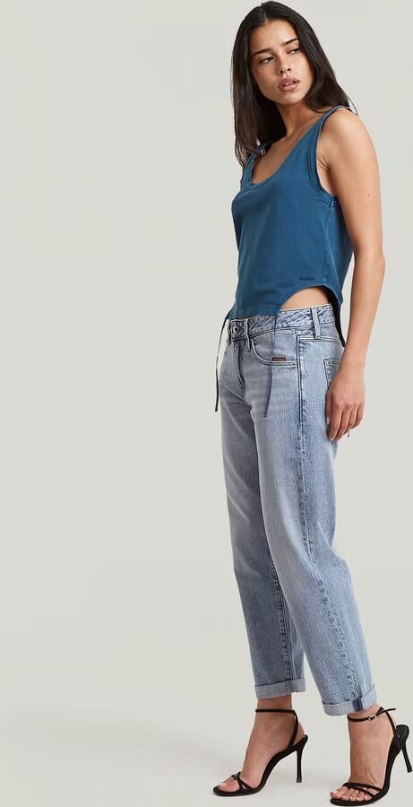 G-Star RAW Adjustable Washed Slim Tank T-Shirt Midden blauw Dames - Foto 5