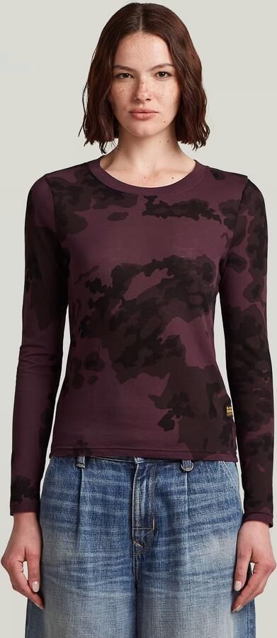 G-Star RAW Allover Print Slim T-Shirt Meerkleurig Dames - Foto 6