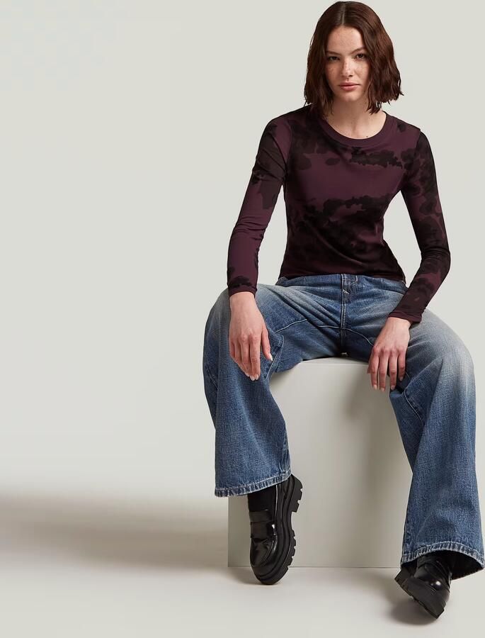 G-Star RAW Allover Print Slim T-Shirt Meerkleurig Dames - Foto 4