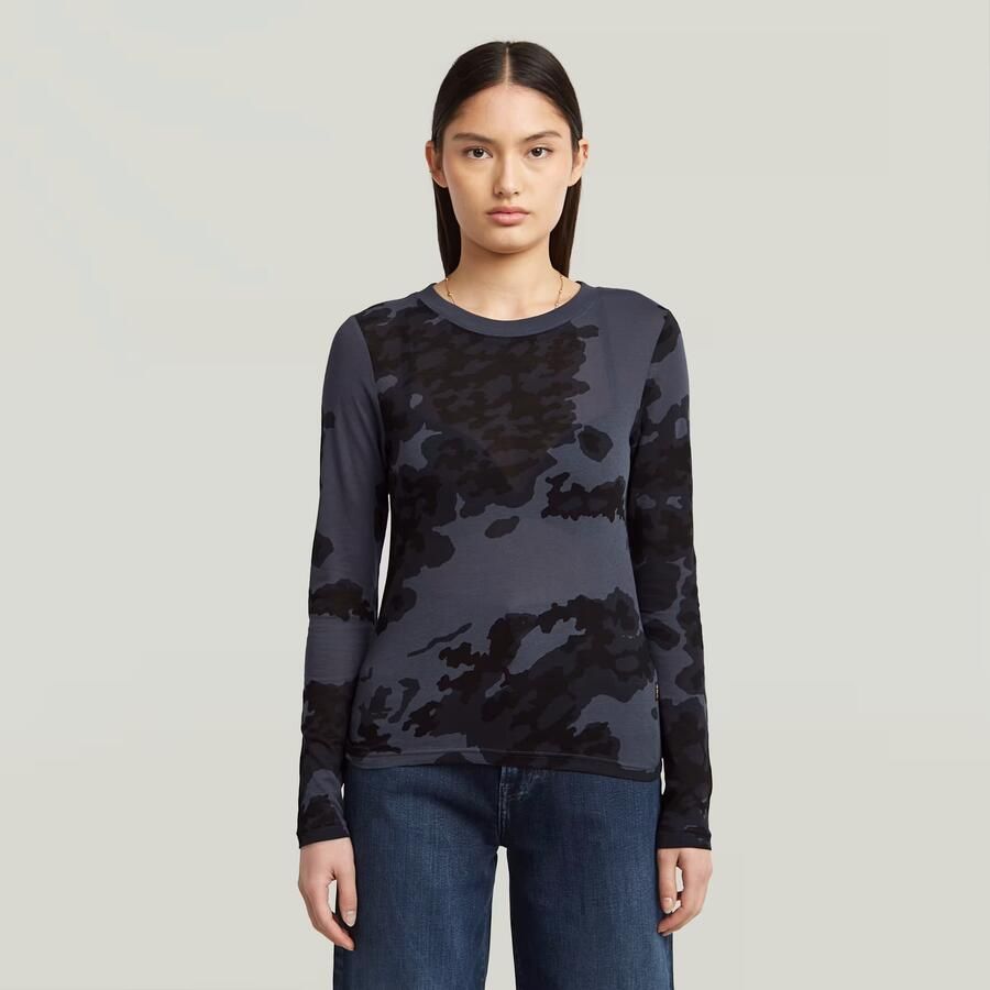 G-Star RAW Allover Print Slim T-Shirt Meerkleurig Dames - Foto 7