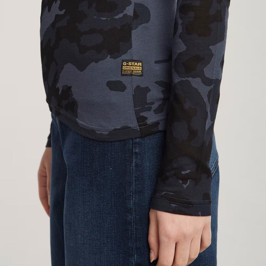 G-Star RAW Allover Print Slim T-Shirt Meerkleurig Dames