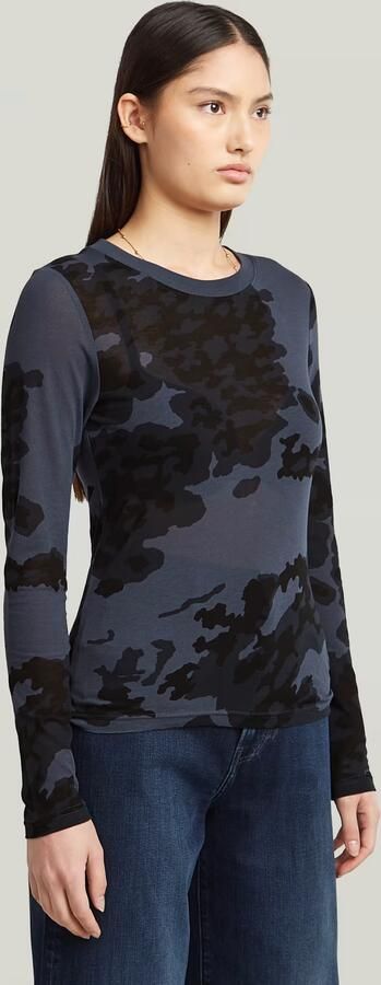 G-Star RAW Allover Print Slim T-Shirt Meerkleurig Dames - Foto 6