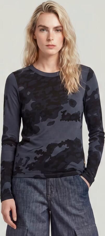 G-Star RAW Allover Print Slim T-Shirt Meerkleurig Dames - Foto 4