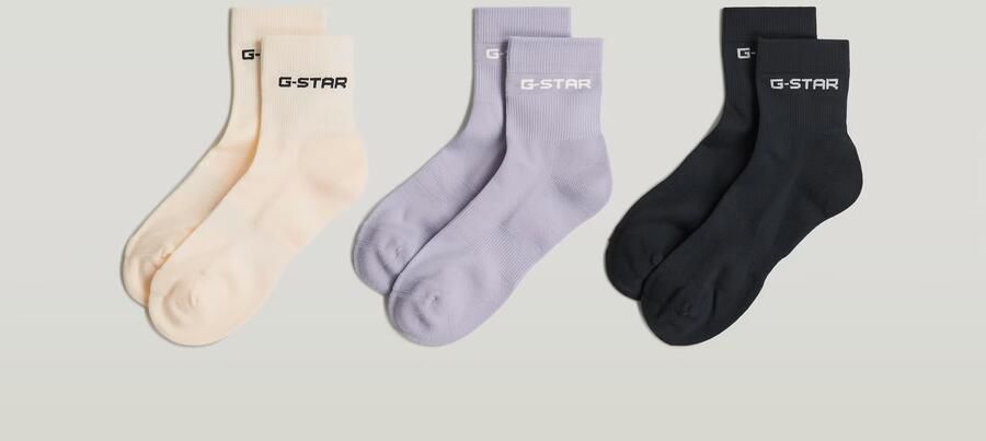G-Star RAW Anklet Sokken 3 Paar Meerkleurig Dames