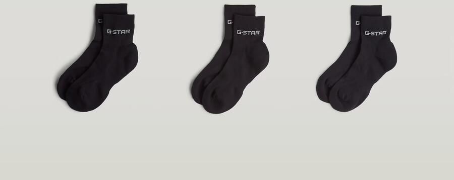 G-Star RAW Anklet Sokken 3 Paar Zwart Dames