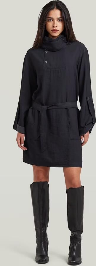 G-Star RAW Anorak Jurk Midden blauw Dames