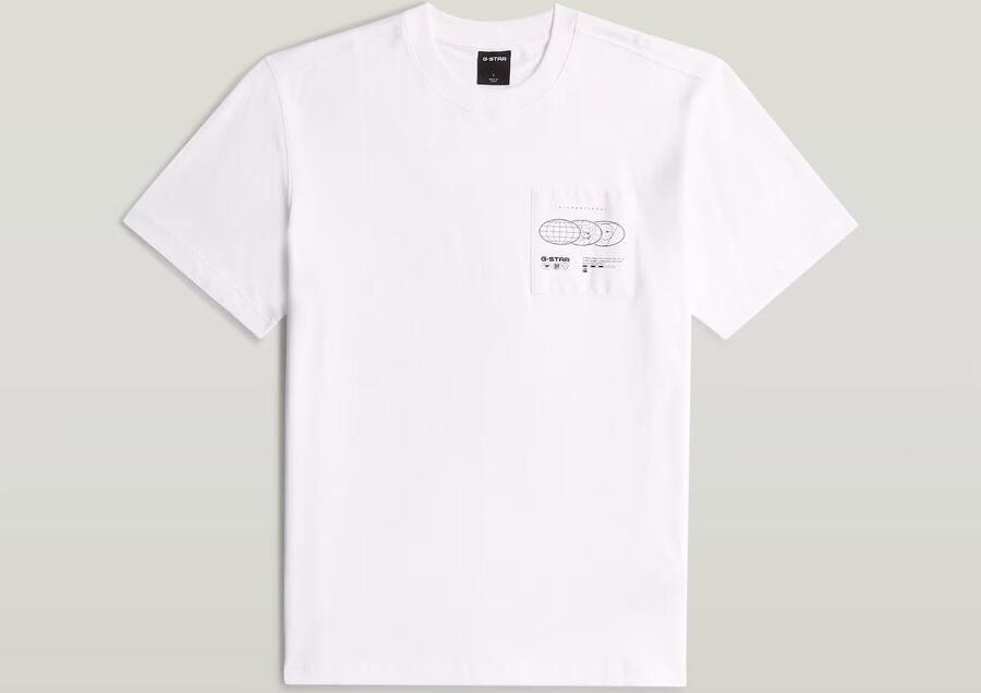 G-Star RAW Applique Graphic T-Shirt Wit Heren - Foto 3