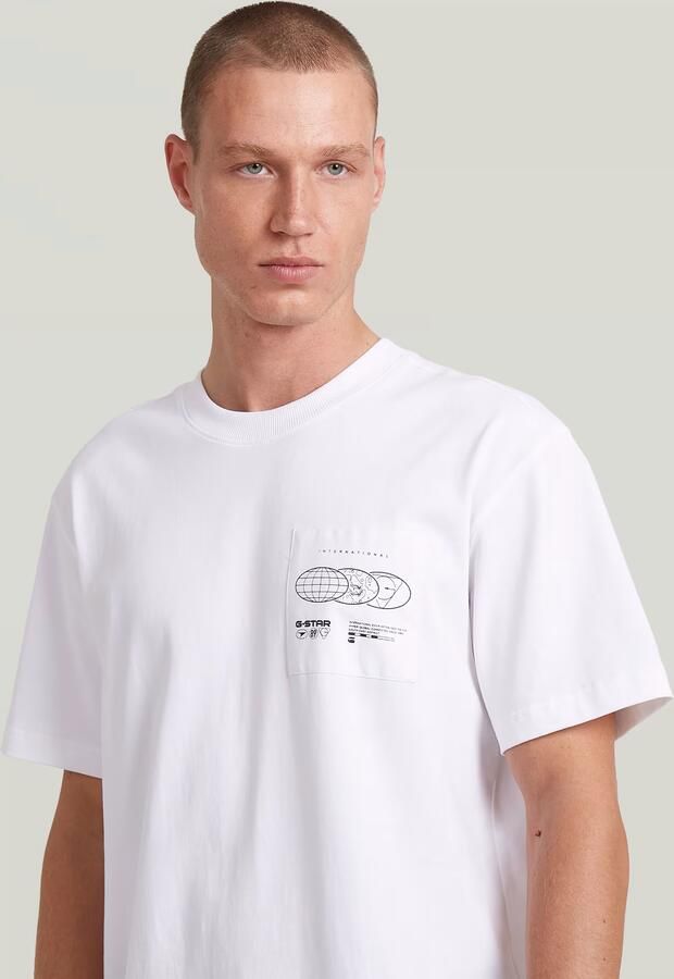 G-Star RAW Applique Graphic T-Shirt Wit Heren - Foto 4