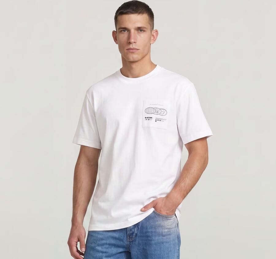 G-Star RAW Applique Graphic T-Shirt Wit Heren - Foto 5