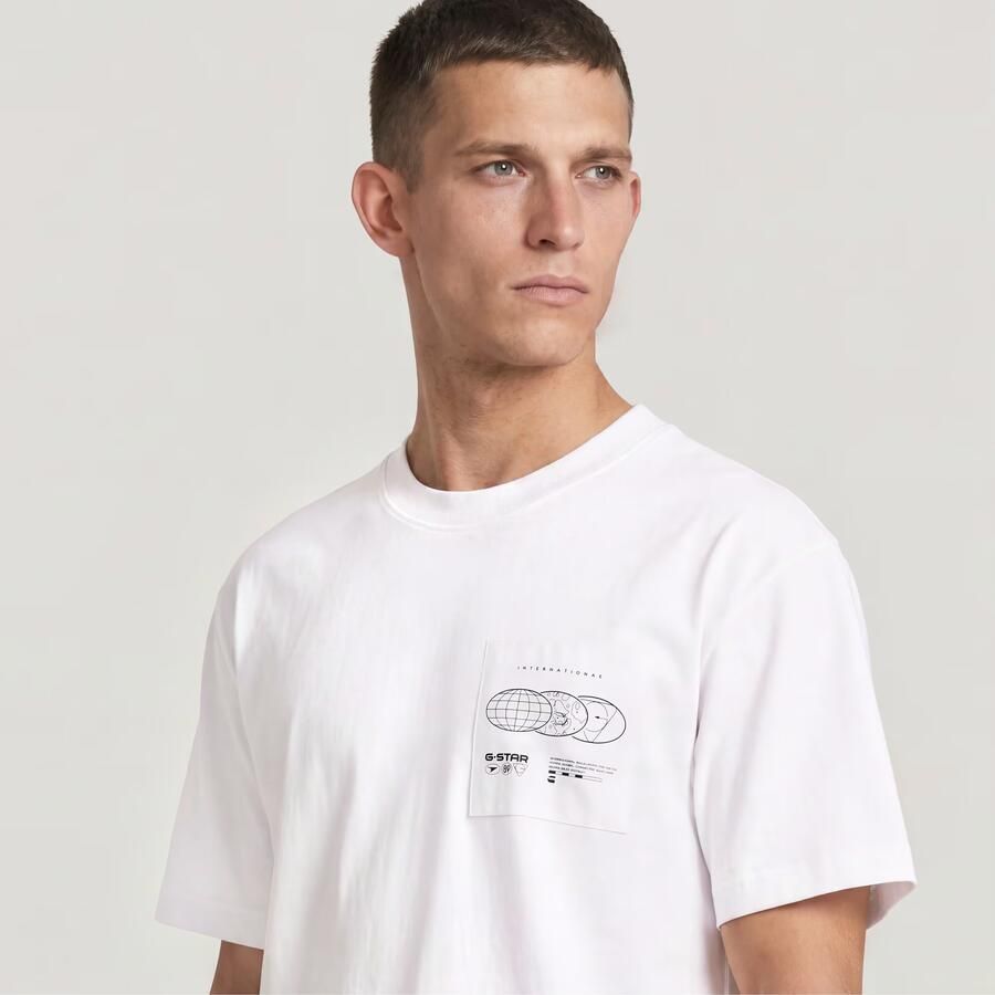 G-Star RAW Applique Graphic T-Shirt Wit Heren - Foto 3