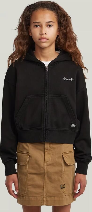 G-Star RAW AR Hooded Sweater Cropped voor meisjes Zwart meisjes - Foto 2