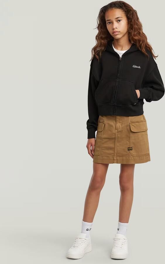G-Star RAW AR Hooded Sweater Cropped voor meisjes Zwart meisjes - Foto 5