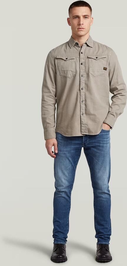 G-Star RAW Arc 3D Slim Overhemd Beige Heren - Foto 6