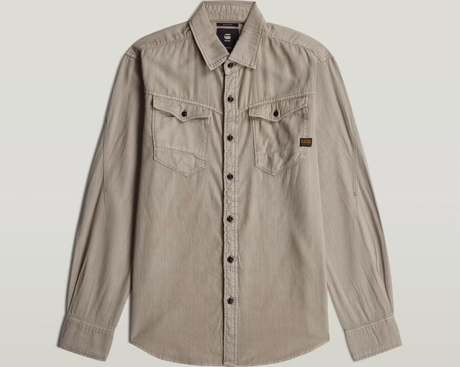 G-Star RAW Arc 3D Slim Overhemd Beige Heren - Foto 3