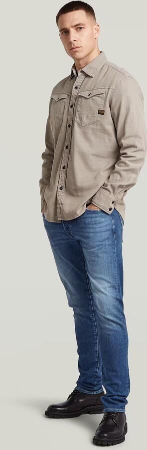 G-Star RAW Arc 3D Slim Overhemd Beige Heren - Foto 7
