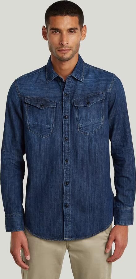 G-Star RAW Arc 3D Slim Overhemd Donkerblauw Heren