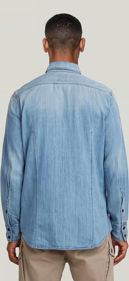 G-Star RAW Arc 3D Slim Overhemd Midden blauw Heren - Foto 6
