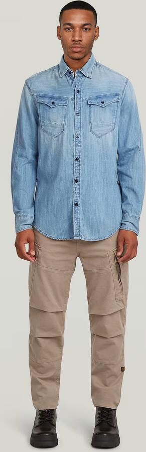 G-Star RAW Arc 3D Slim Overhemd Midden blauw Heren - Foto 7