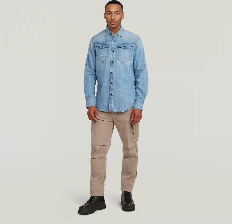 G-Star RAW Arc 3D Slim Overhemd Midden blauw Heren - Foto 3