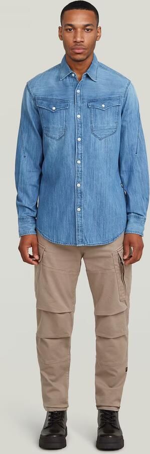 G-Star RAW Arc 3D Slim Overhemd Midden blauw Heren - Foto 7