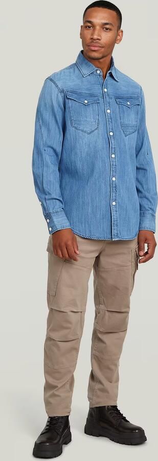 G-Star RAW Arc 3D Slim Overhemd Midden blauw Heren - Foto 6
