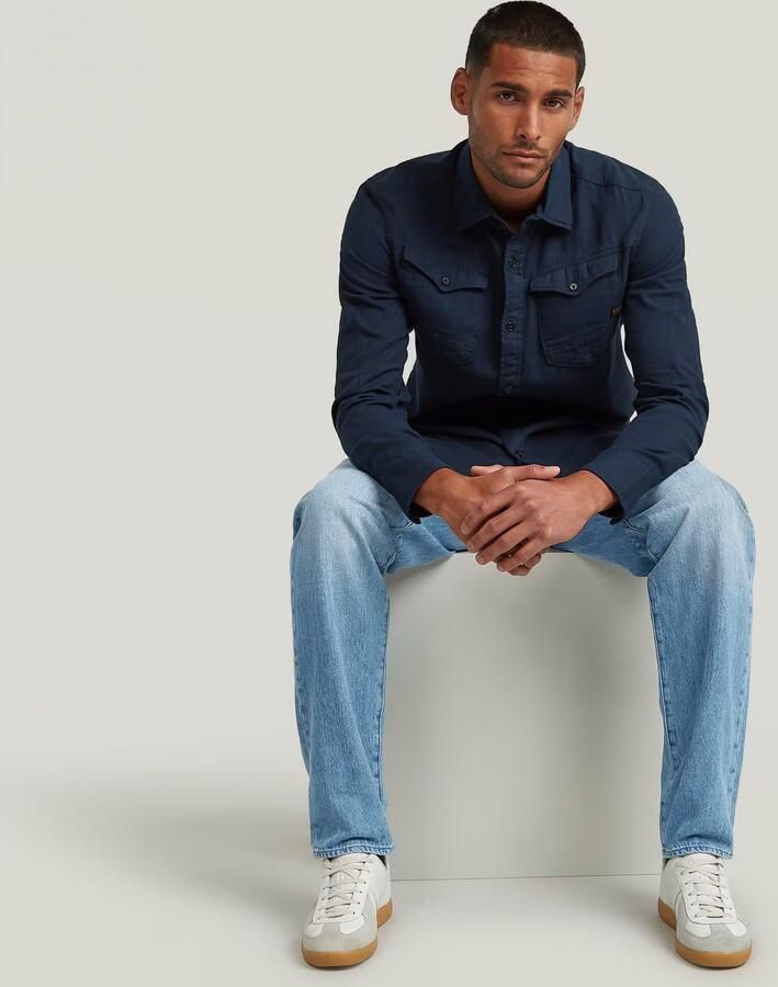 G-Star RAW Arc 3D Slim Shirt Donkerblauw Heren - Foto 2