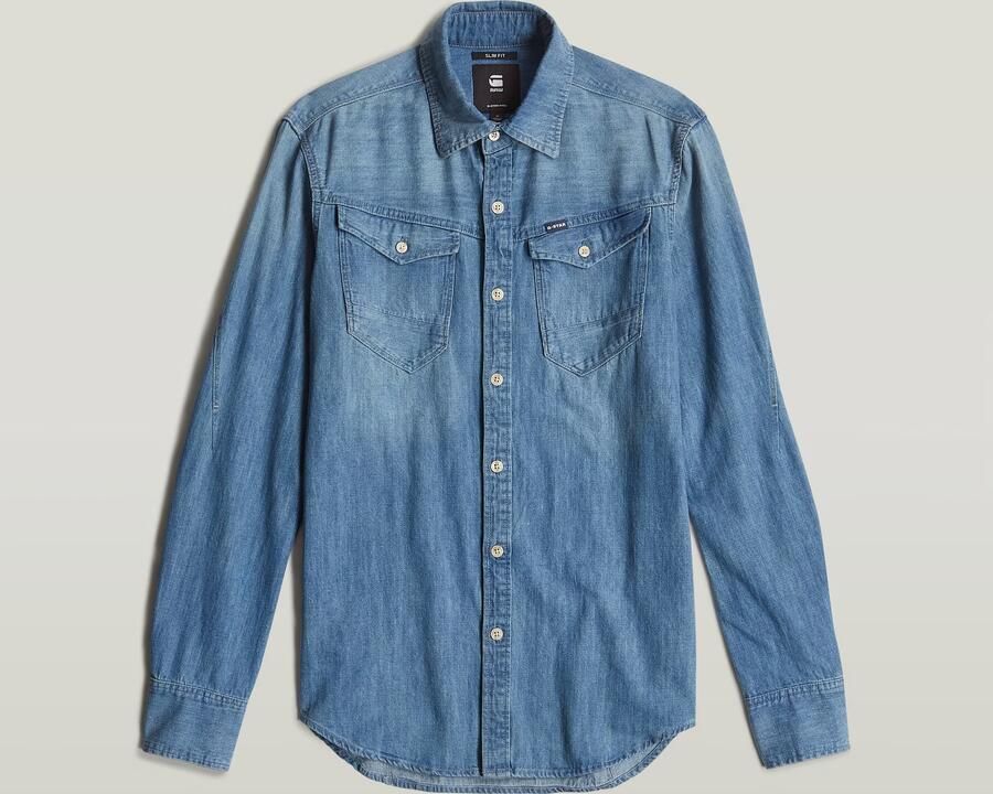 G-Star RAW Arc 3D Slim Shirt Midden blauw Heren - Foto 3