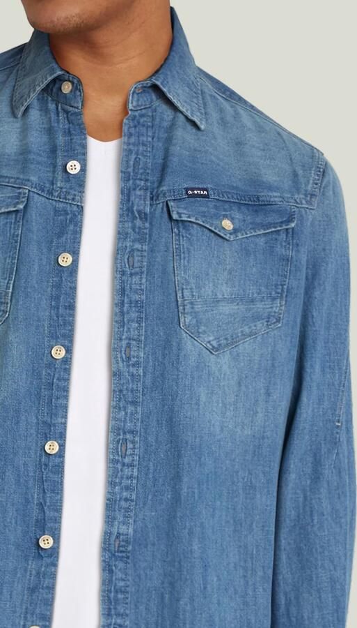 G-Star RAW Arc 3D Slim Shirt Midden blauw Heren - Foto 4