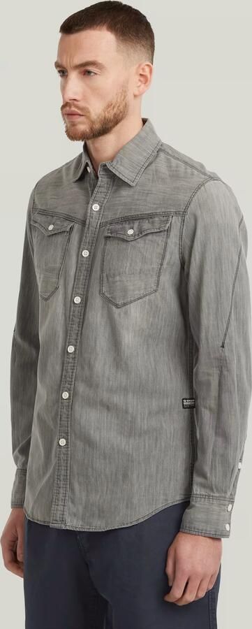 G-Star RAW Arc 3D Slim Shirt Midden blauw Heren - Foto 6
