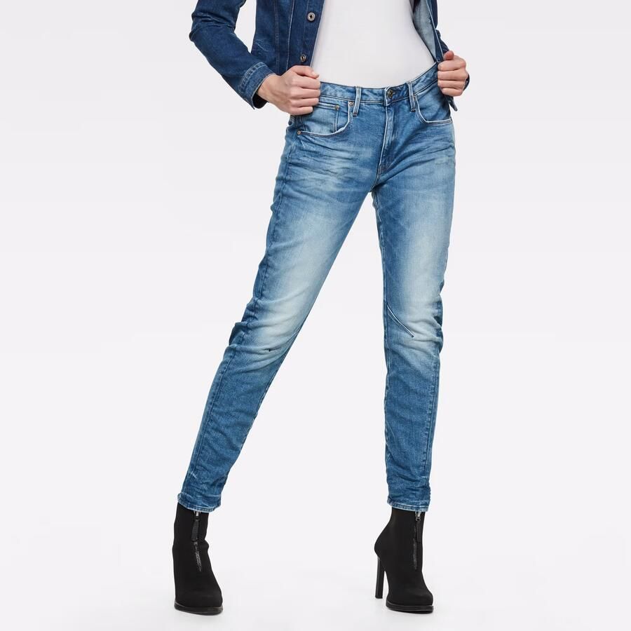 G-Star RAW Arc Low Boyfriend Jeans Midden blauw Dames