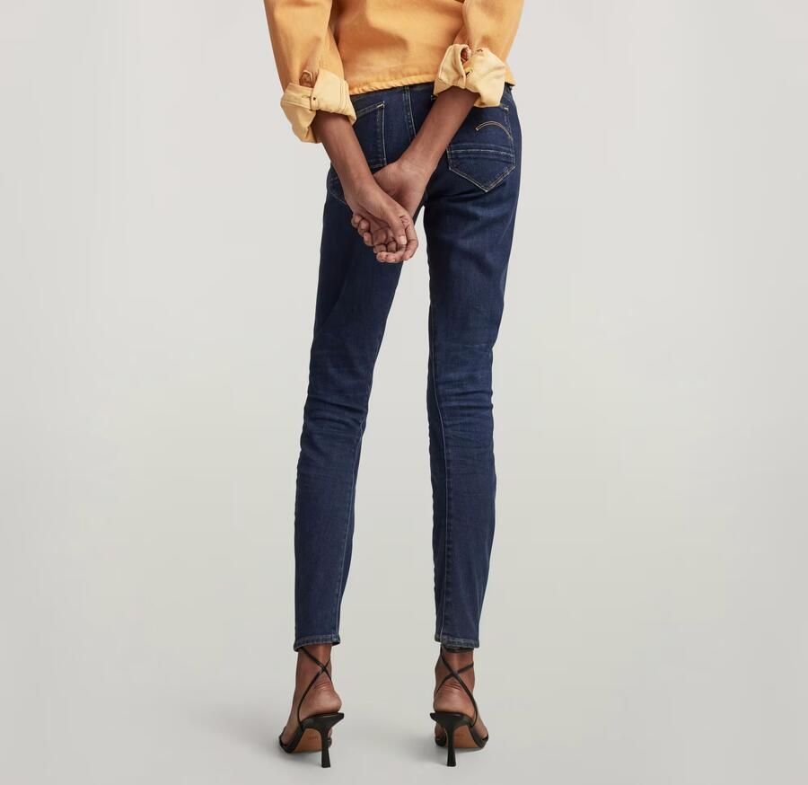 G-Star RAW Arc Skinny Jeans Donkerblauw Dames - Foto 6