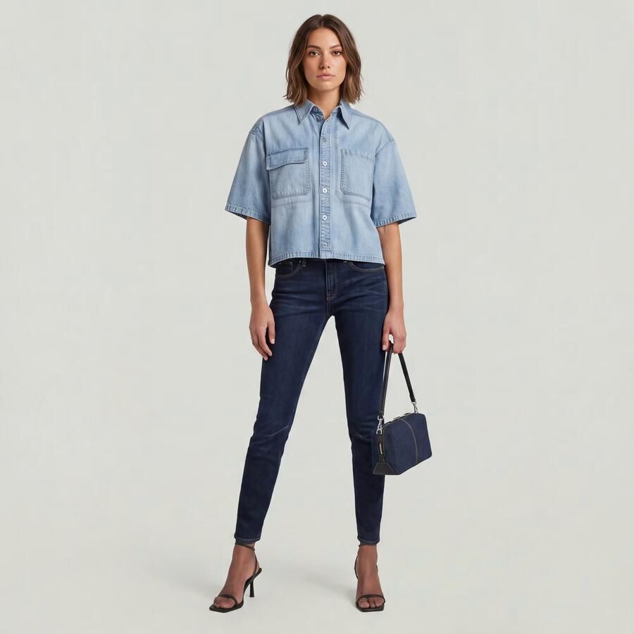 G-Star RAW Arc Skinny Jeans Donkerblauw Dames - Foto 3