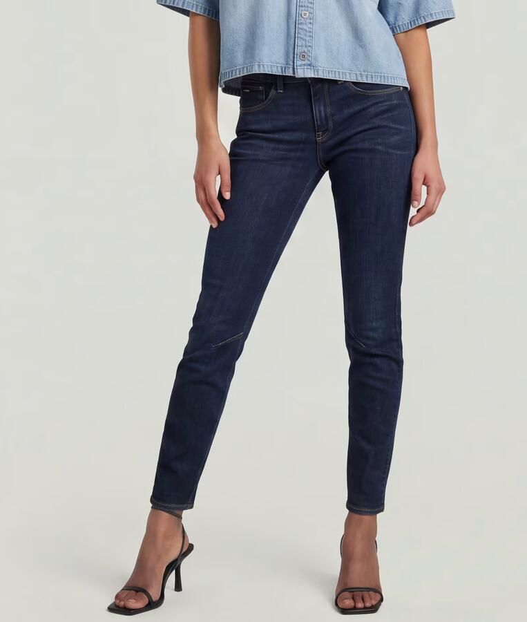 G-Star RAW Arc Skinny Jeans Donkerblauw Dames - Foto 5