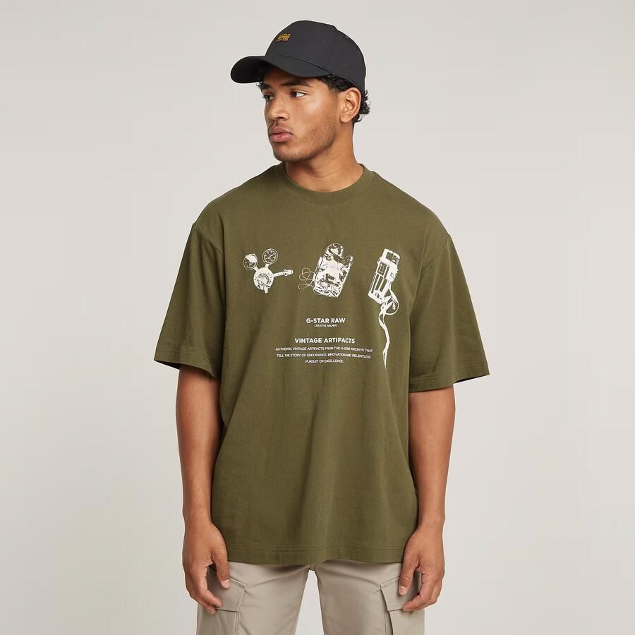 G-Star RAW Archive Boxy T-Shirt Groen Heren - Foto 7