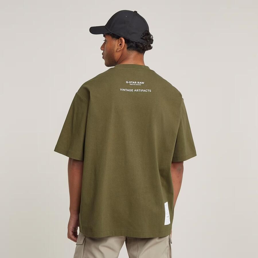 G-Star RAW Archive Boxy T-Shirt Groen Heren