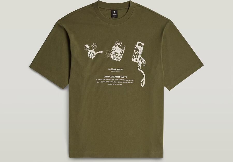 G-Star RAW Archive Boxy T-Shirt Groen Heren - Foto 6
