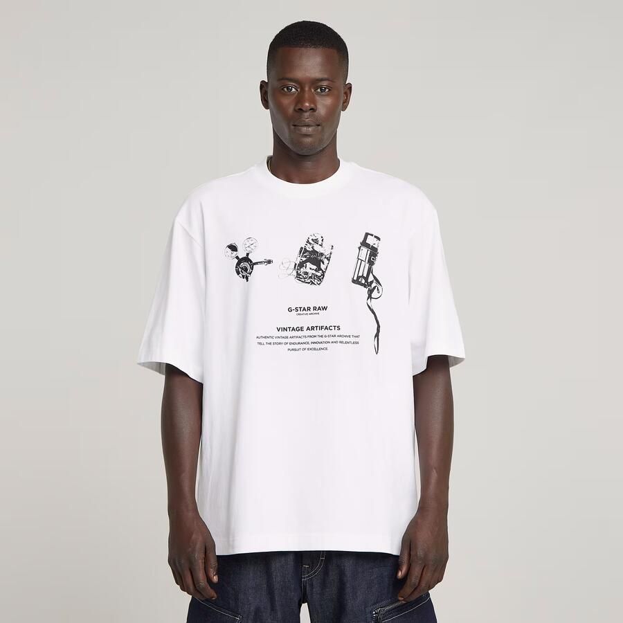 G-Star RAW Archive Boxy T-Shirt Wit Heren - Foto 7