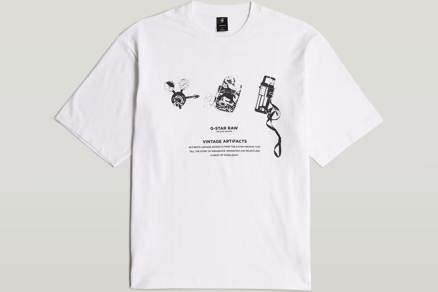 G-Star RAW Archive Boxy T-Shirt Wit Heren - Foto 6