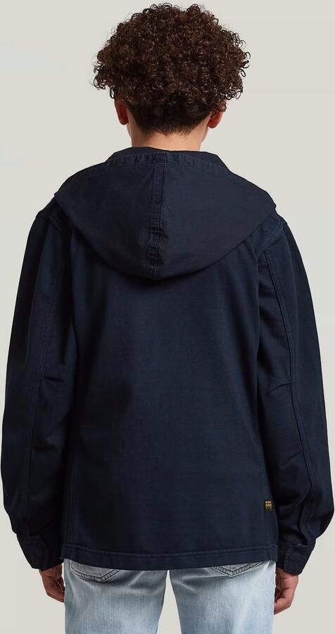 G-Star RAW Army Hooded Zip Overshirt voor jongens Donkerblauw jongens - Foto 5