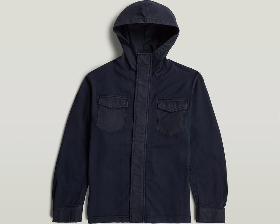 G-Star RAW Army Hooded Zip Overshirt voor jongens Donkerblauw jongens - Foto 3